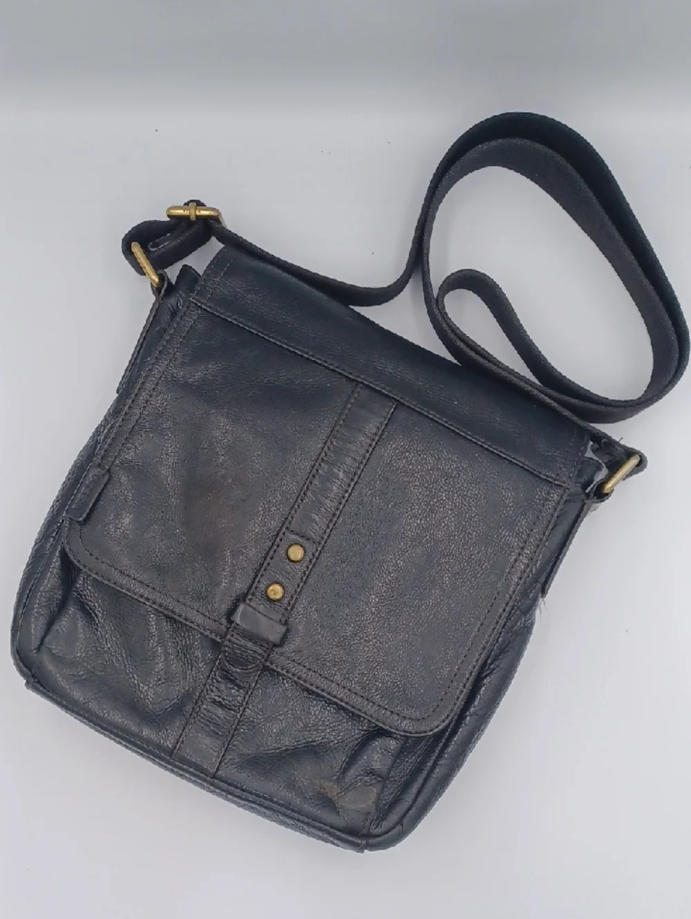 Fossil Travis City Bag Leather Messenger - Picture 11 of 12